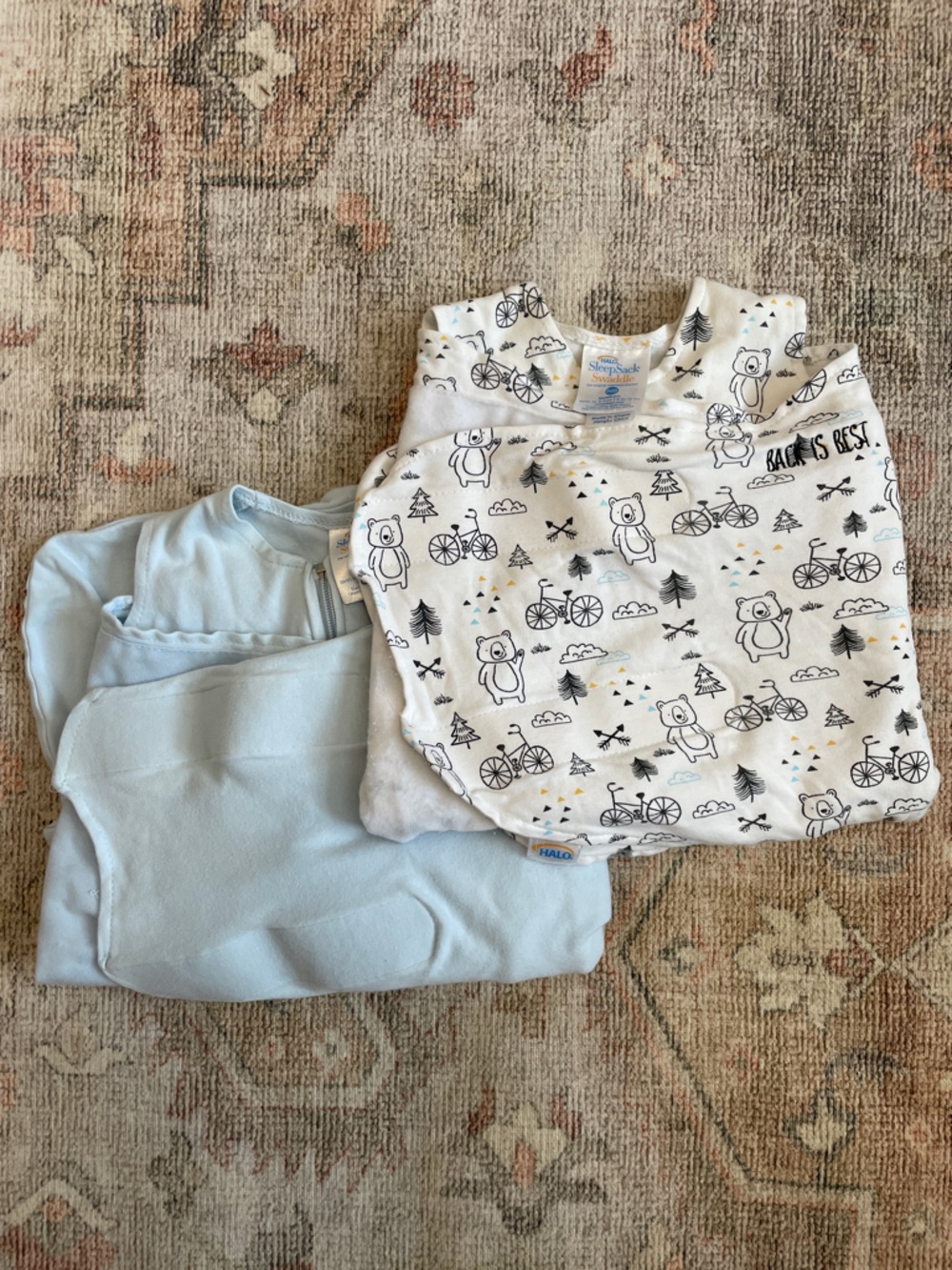 Halo Light Newborn (0-3 mos) Sleep Sacks - Bundle Blue and Bear/Forest